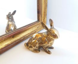Lapin laiton doré vintage