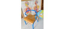Chaise écolier enfant vintage Jacques Hitier