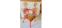 Chaise écolier enfant vintage Hitier Jacques rouge