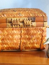 Petit panier en rotin/osier vintage 60s