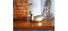 Figurine canard en laiton vintage 70's