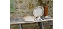 Duo d'assiettes fleuries Creil et Montereau