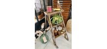 Escabeau bois 3 marches vintage