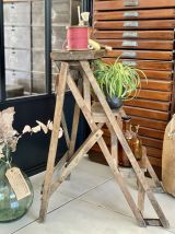 Escabeau bois 3 marches vintage