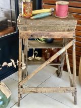 Escabeau bois 3 marches vintage