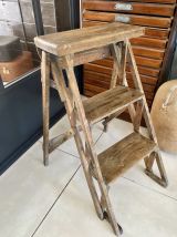 Escabeau bois 3 marches vintage
