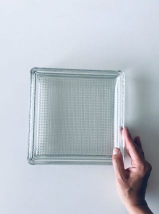 Vide poche pavé de verre carré