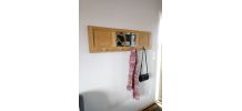Porte manteaux en chêne miroir biseauté