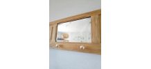 Porte manteaux en chêne miroir biseauté