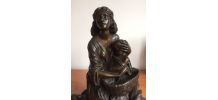 BRONZE Moise Sauvé des Eaux signé Charles Cumberworth 1850