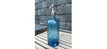 Beau siphon torsadé bleu 