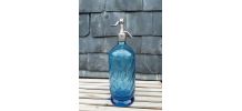 Beau siphon torsadé bleu 
