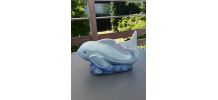 Baleine en céramique vintage 