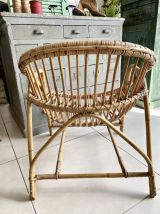 Fauteuil rotin vintage