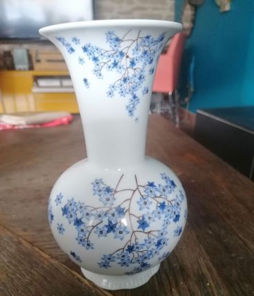 Vase porcelaine bleu et blanc 