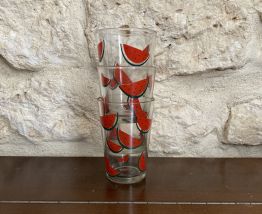 Verres motif pastèque vintage 