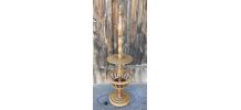 Ancien pied de lampe sur pied en bois 