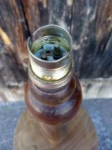 Ancien pied de lampe sur pied en bois 