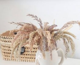 Poterie terre cuite decor feuille vintage