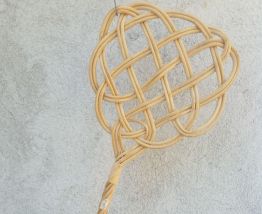 Tapette à tapis en osier Vintage 