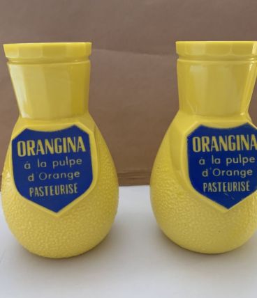 Lot de 2 porte-pailles ORANGINA collector 