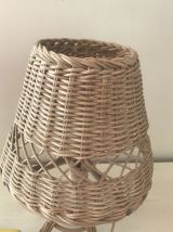 Petite lampe vintage rotin 