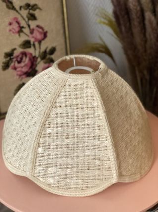 Suspension tressée beige