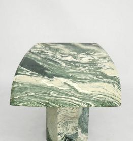 Rare grande table marbre "VERDE LUANA" italie 1970