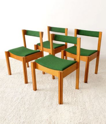 Lot de 4 chaises modernistes vintages