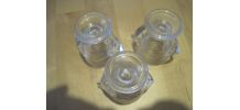 3 Coquetiers En Verre Forme Poule FRANCE . 
