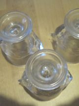 3 Coquetiers En Verre Forme Poule FRANCE . 