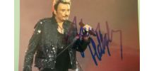 photo signée Johnny HALLYDAY en concert