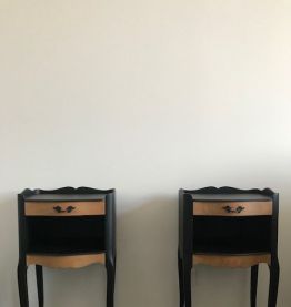 Tables de chevets laqué noire mate
