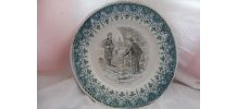 Assiette parlante humour Sarreguemines ancienne