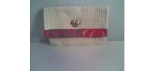 Pochette en tissu nid d'abeille fait main