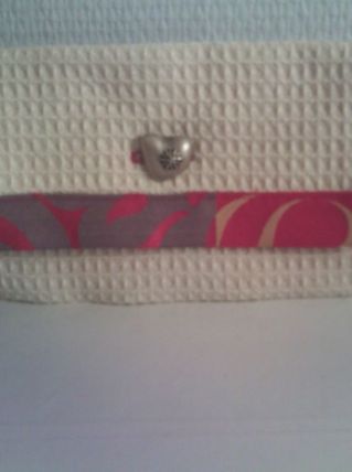 Pochette en tissu nid d'abeille fait main