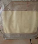 Miroir beige 1930 moulures bois sculpté.