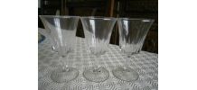 Lot de 3 verres à pied