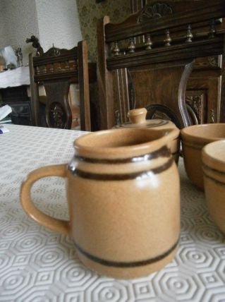 Service à café en grès 18 pièces