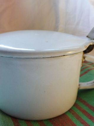 Pot lait/crème émaillé ancien