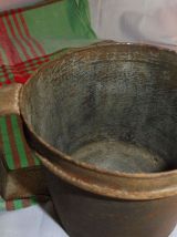 Demi litre ancien métal / pot à graine