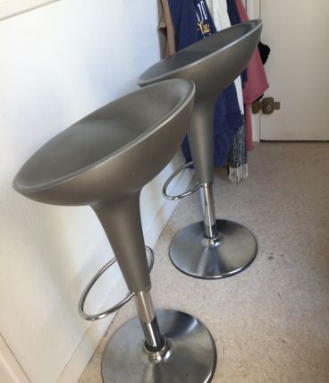 2 Tabourets Bombo Stool Gris