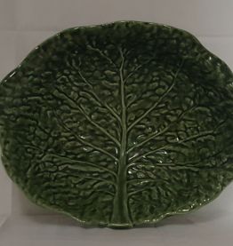 Plat en barbotine Feuille de choux