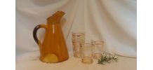 Lot 4 verres dorés 