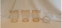 Lot 4 verres dorés 