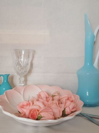 Plat fleur rose 