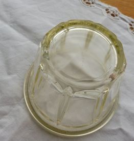 Pot confiture verre épais ancien