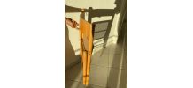 Chaise pliante en bois et rotin 
