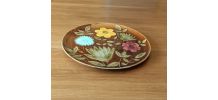 Plat rond floral Sarreguemines vintage