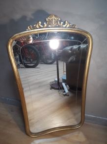 grand miroir cisele 1900 au mercure patine d